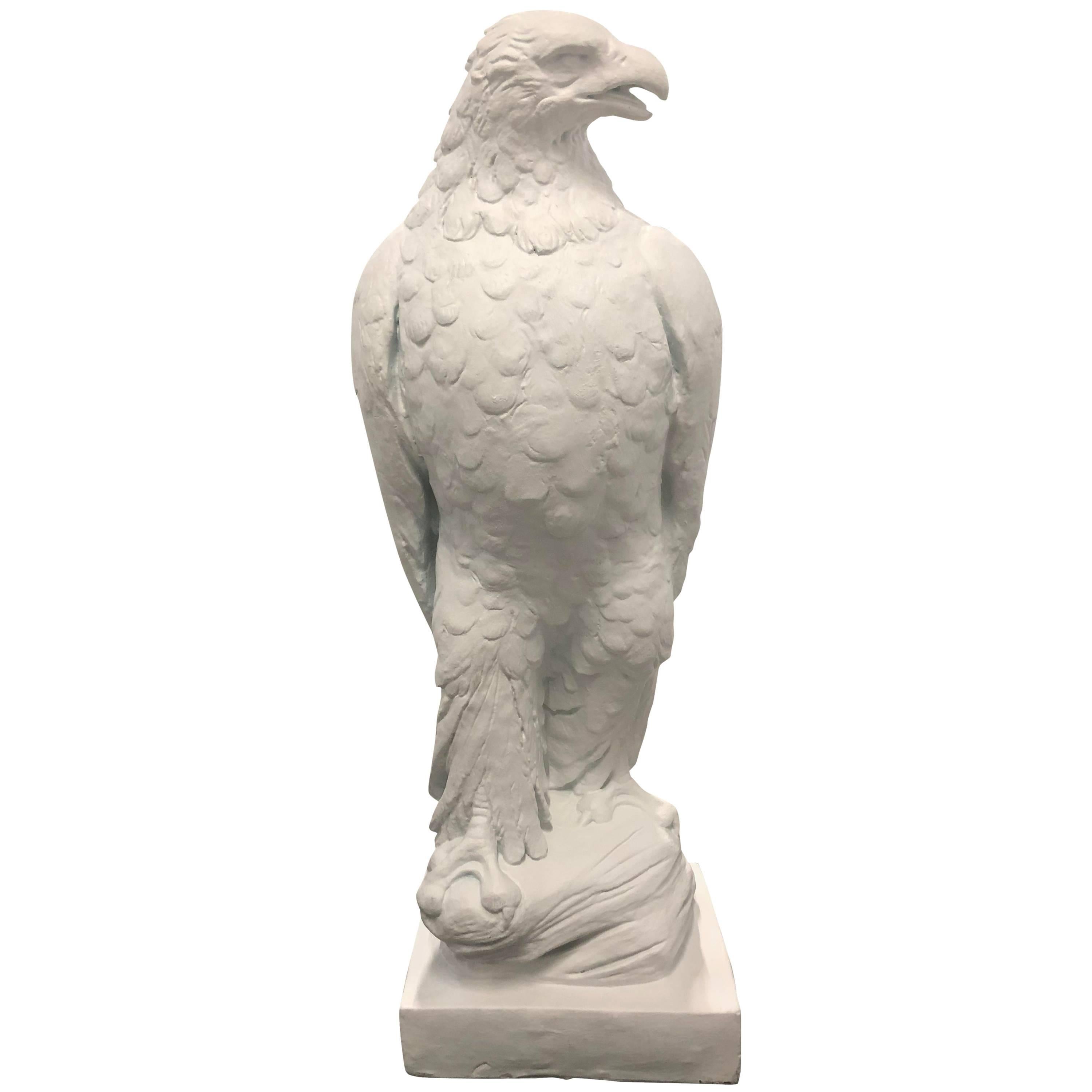 Large Classical Plaster Eagle Sculpture, 1945