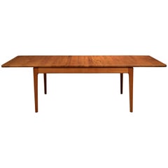 Mid Century Danish Solid Teak Dining Table