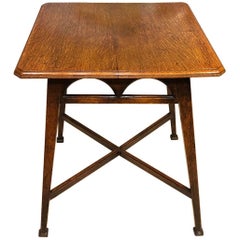 Antique Arts & Crafts Period Solid Oak Pub Table