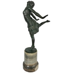 Art Deco Bronze "Dancer" T H Ullmann, Austria