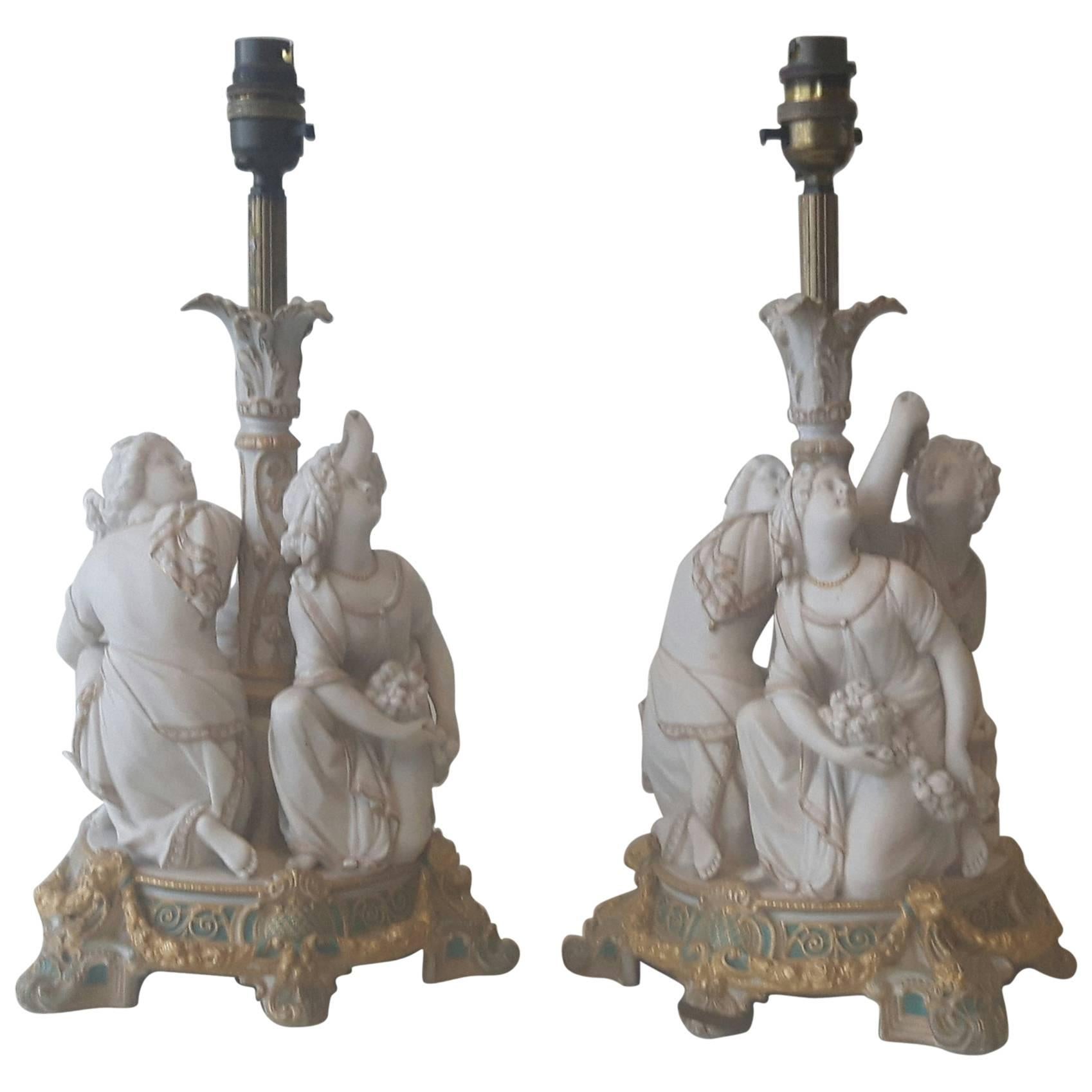 Pair of 19th Century English Lamps For Sale