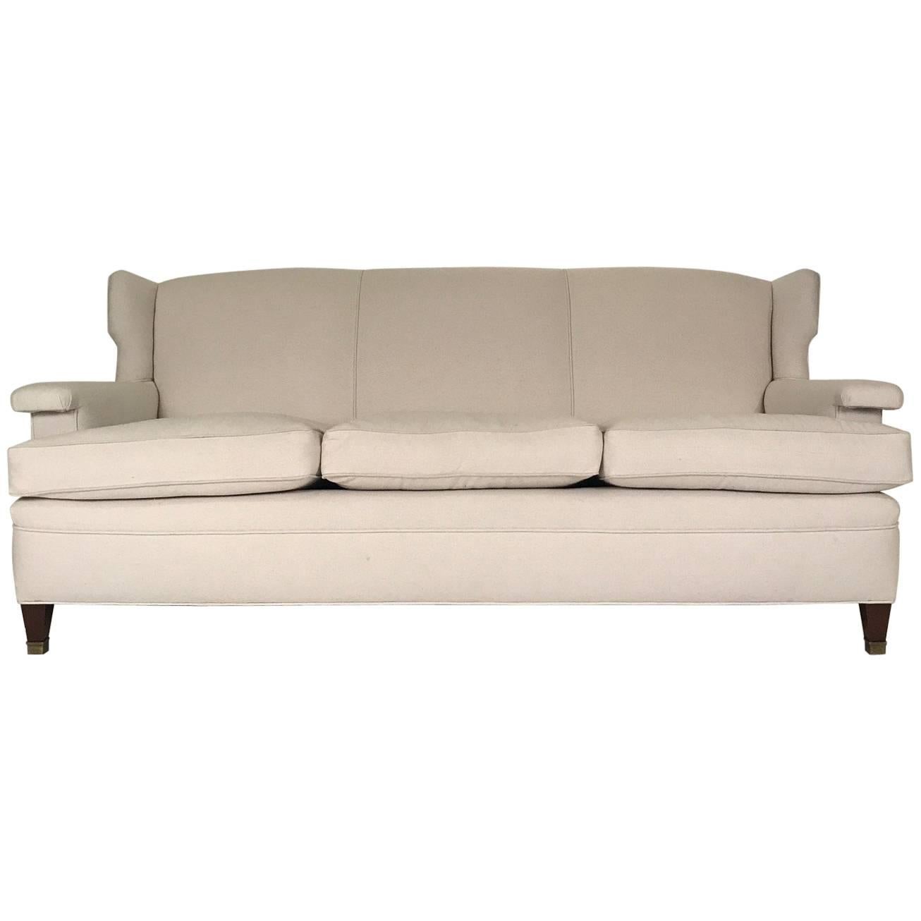 Large Three-Seat Sofa in the Manner of Jean Michel Frank