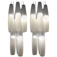 Pair of Three-Light by Alessandro Pianon for Vistosi, Murano, 1960