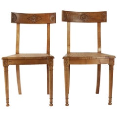 Pair of Caned Seat Chairs