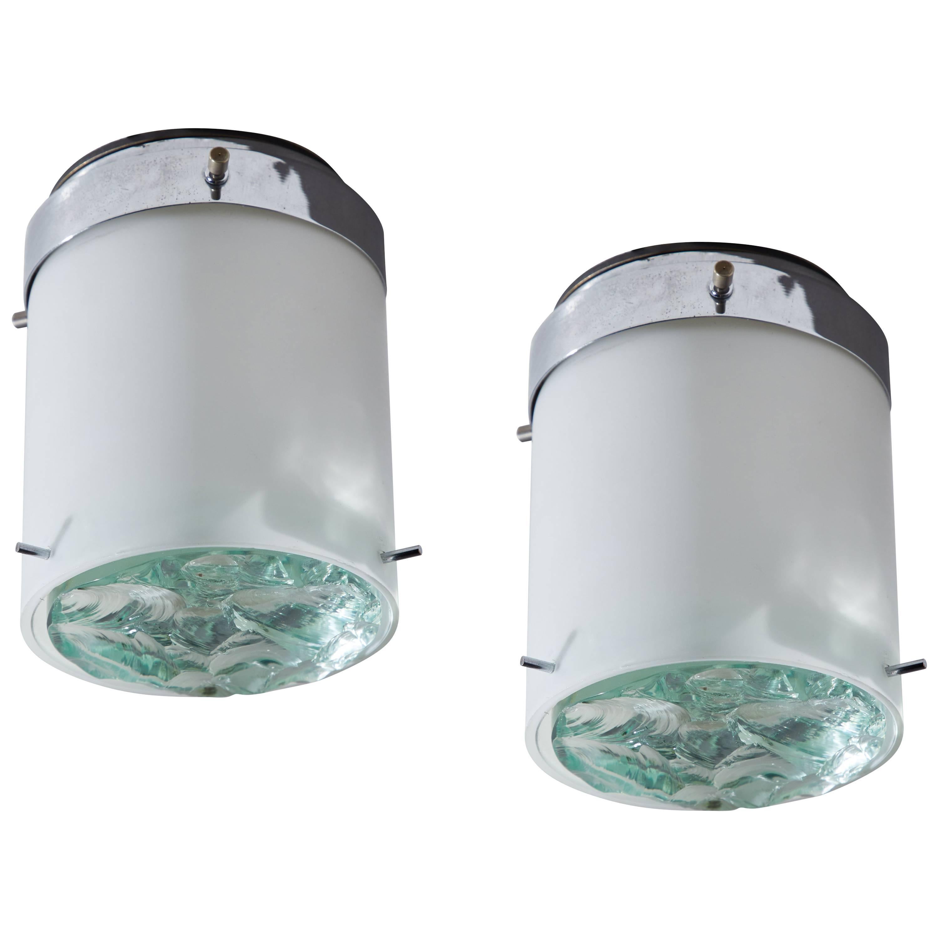Model 2494 Wall or Ceiling Lights by Max Ingrand for Fontana Arte