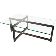 Roger Sprunger for Dunbar Bronze and Glass Cocktail Table