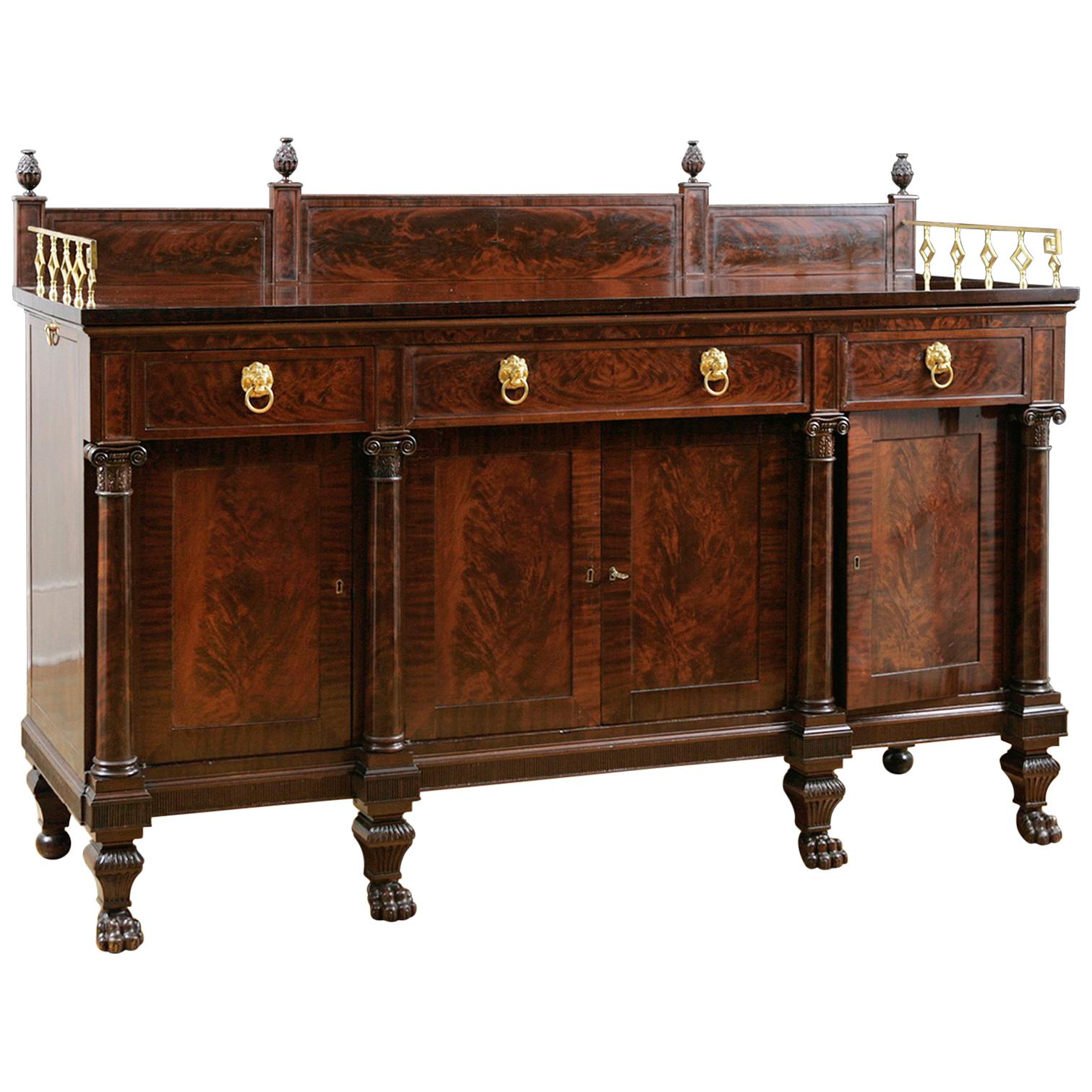 American "French Sideboard" Attributable to Duncan Phyfe, New York, circa 1815