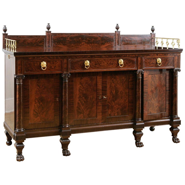 American "French Sideboard" Attributable to Duncan Phyfe, New York, circa 1815 For Sale