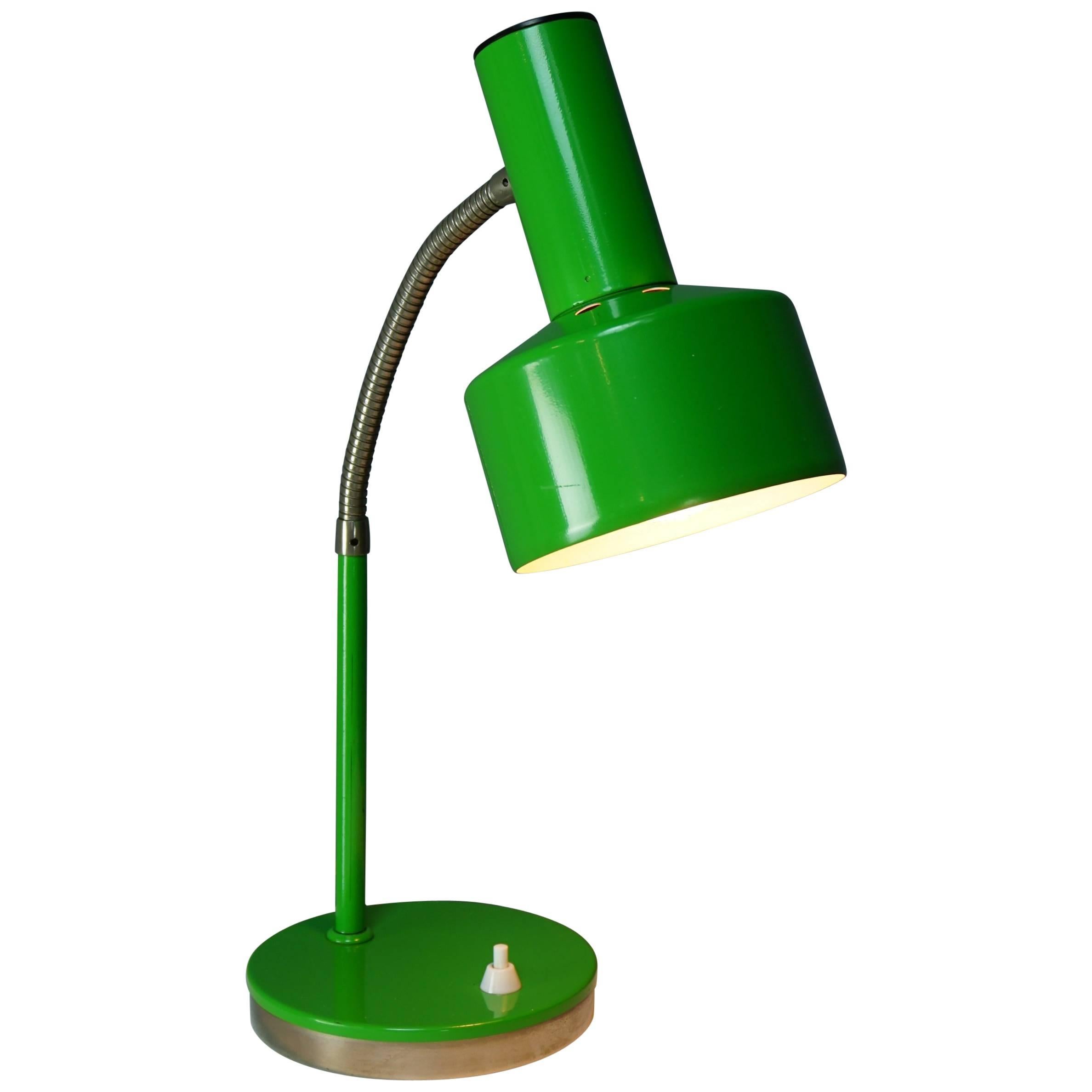 Midcentury Green Metal Articulated Lamp 1960s Design