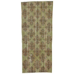 Tapis turc Sivas vintage vieilli avec style rustique traditionnel anglais