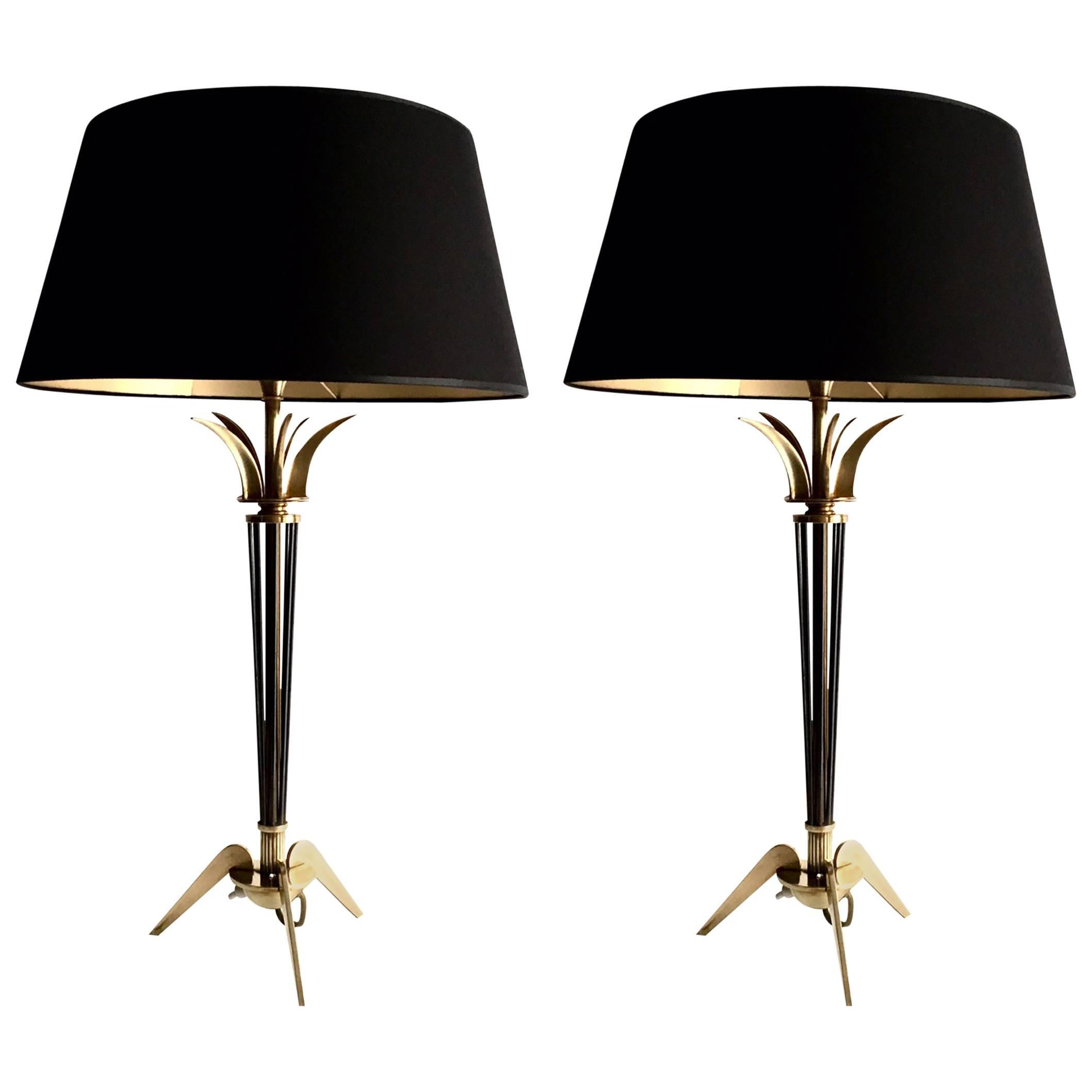 Pair of 1950 French Lamps by Maison Arlus