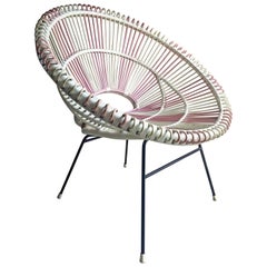 Solitaire Rattan Chair by Janine Abraham and Dirk Jan Rol France, 1950s