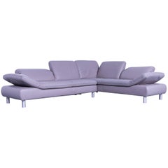 Koinor Rivoli Designer Corner Sofa Grey Leather Function Modern