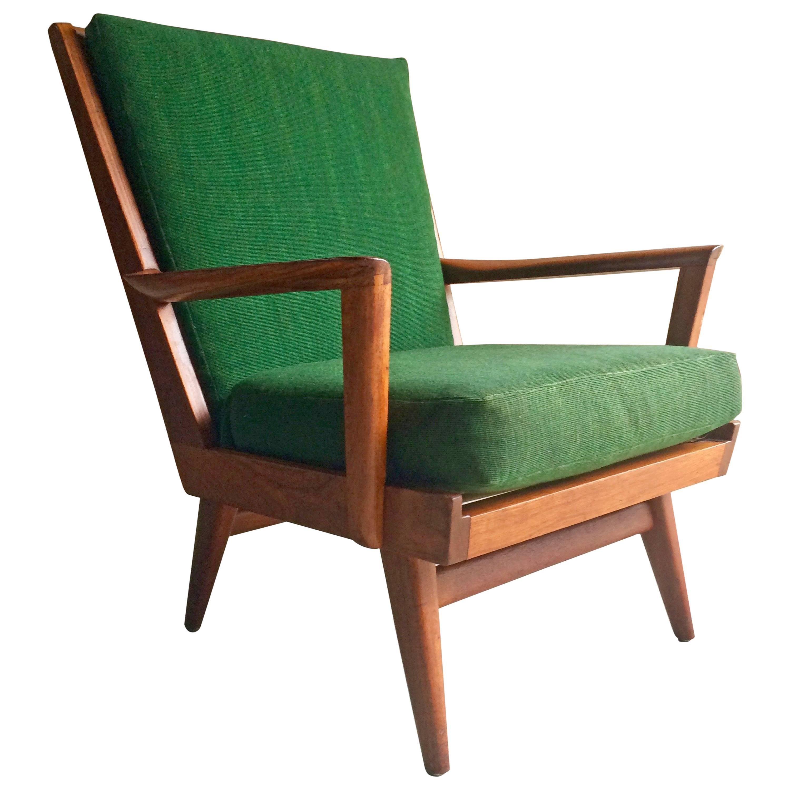 Danish Teak Armchair Lounge Chair Midcentury 1950s Scandinavian Style