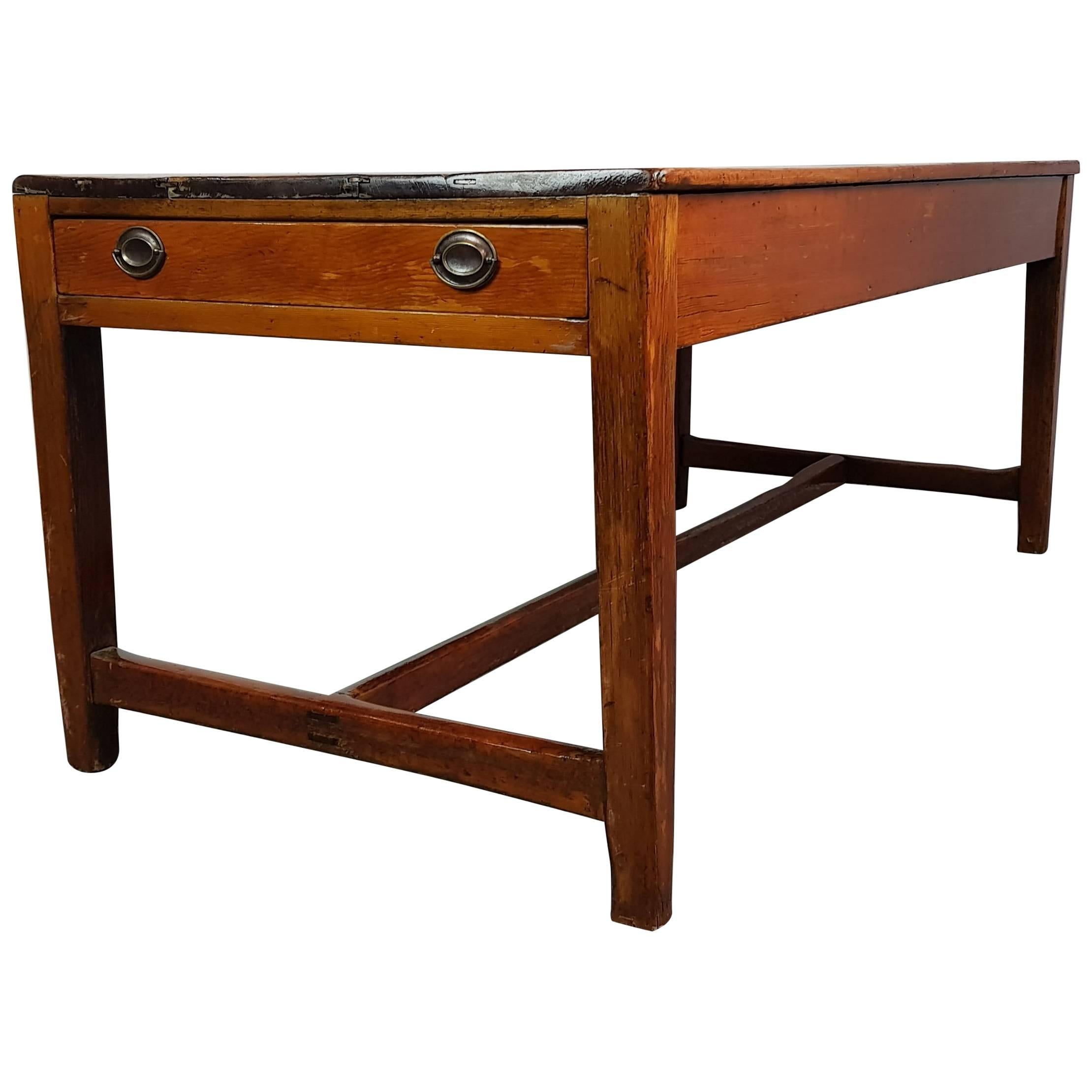 Vintage Pine Prep Kitchen Table For Sale at 1stDibs