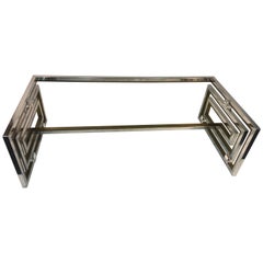 Italian Modernist Two Tone Metal Coffee Table By Romeo Rega