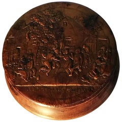 18th Century Walnut Wooden Snuffbox