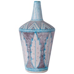 Graceful Glazed Ceramic Vase by C.A.S. Vietri, Italy, 1950s