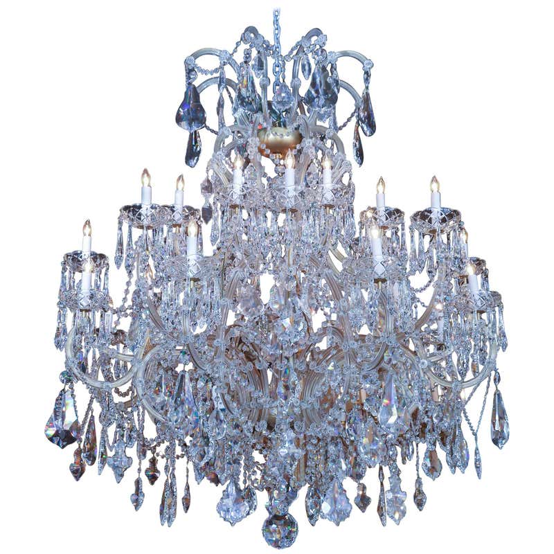 Large Swarovski Crystal Chandelier with 24 Lights For Sale at 1stDibs ...