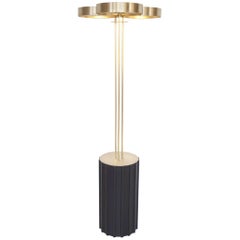 Trillium Floor Lamp In Brass by Simon Johns