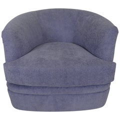 Milo Baughman-Style Swivel Lounge Chair
