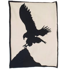 Tapiz Contemporáneo Blanco y Negro Águila de Bradfield