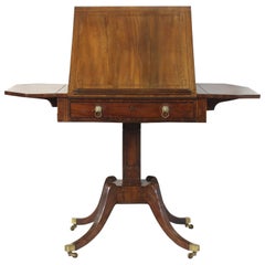 English Regency Articulated Top Library Table