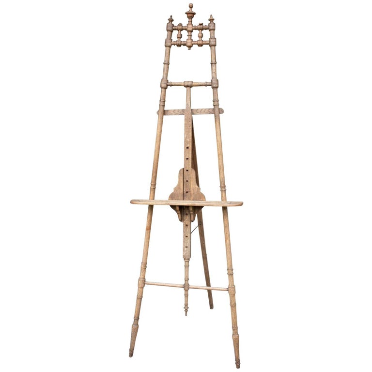 French oak easel, 1900