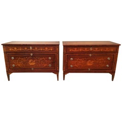 Pair of 18th Century Milanese Commodes Attributed to Giuseppe Maggiolini