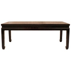 Fine Black Lacquer Low Table with Gilt Motif