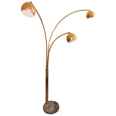 Three-Arm Brass Floor Lamp