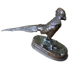 19th Century, French Bronze Model of a Pheasant by Germain Demay