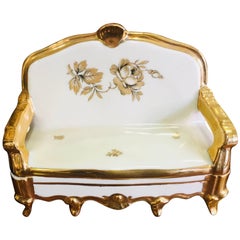 Antique 19th Century Decorative Box by Limoge Porcelain, France
