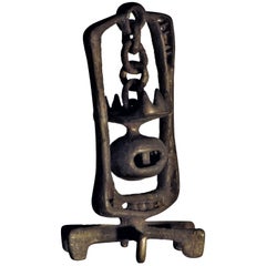  Mid 20th Century Abstract Brutalist Bronzed Metal Sculpture