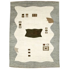 Modern Turkish Flat-Weave Rug