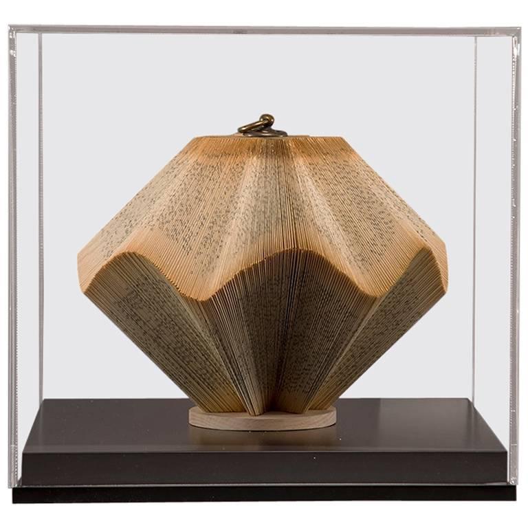 Decorative Piece Handmade with Vintage Book in Custom Display Box at