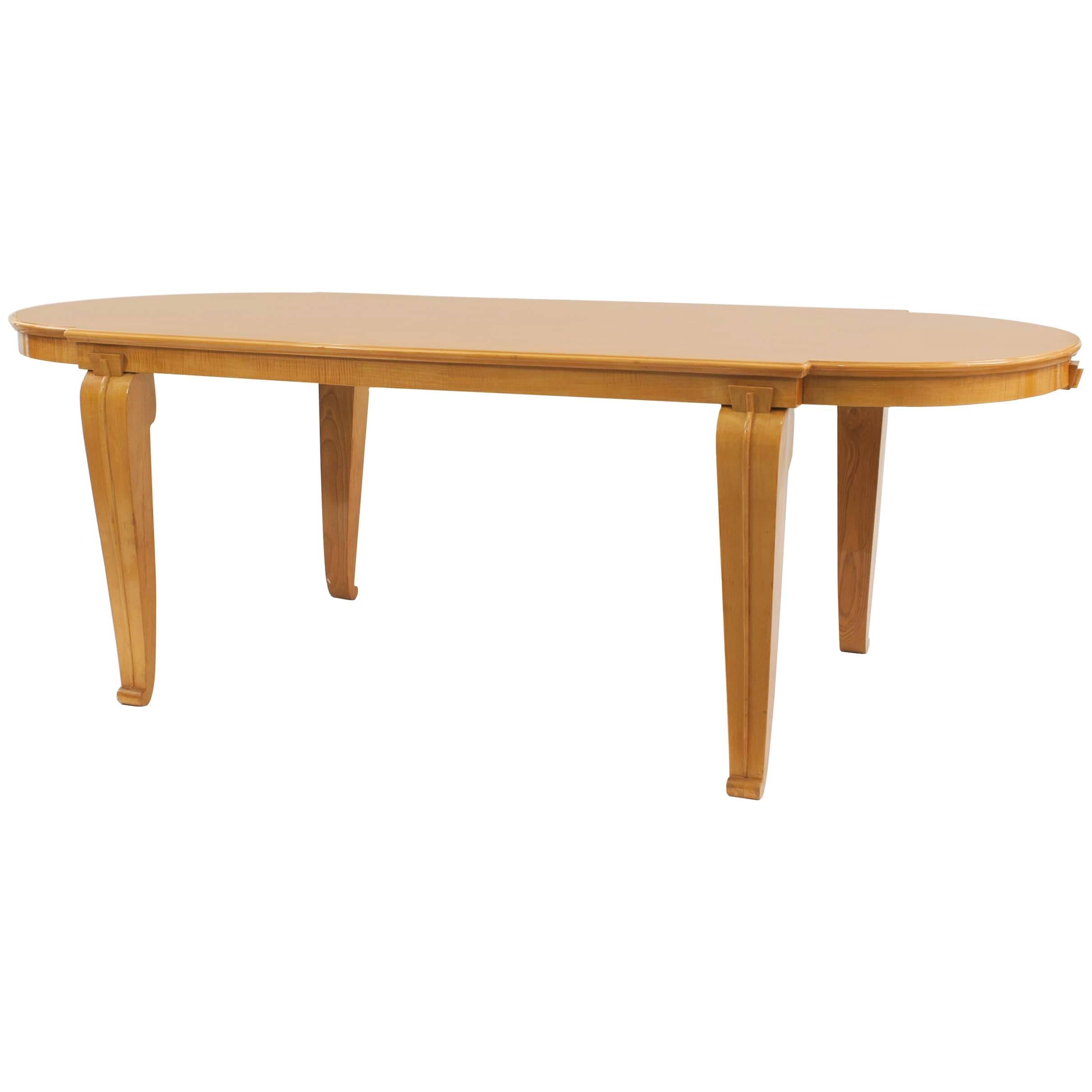 French Art Nouveau Two Section Dining Table By Gaillard For Sale French Art Nouveau Two Section Dining Table By Gaillard For Sale