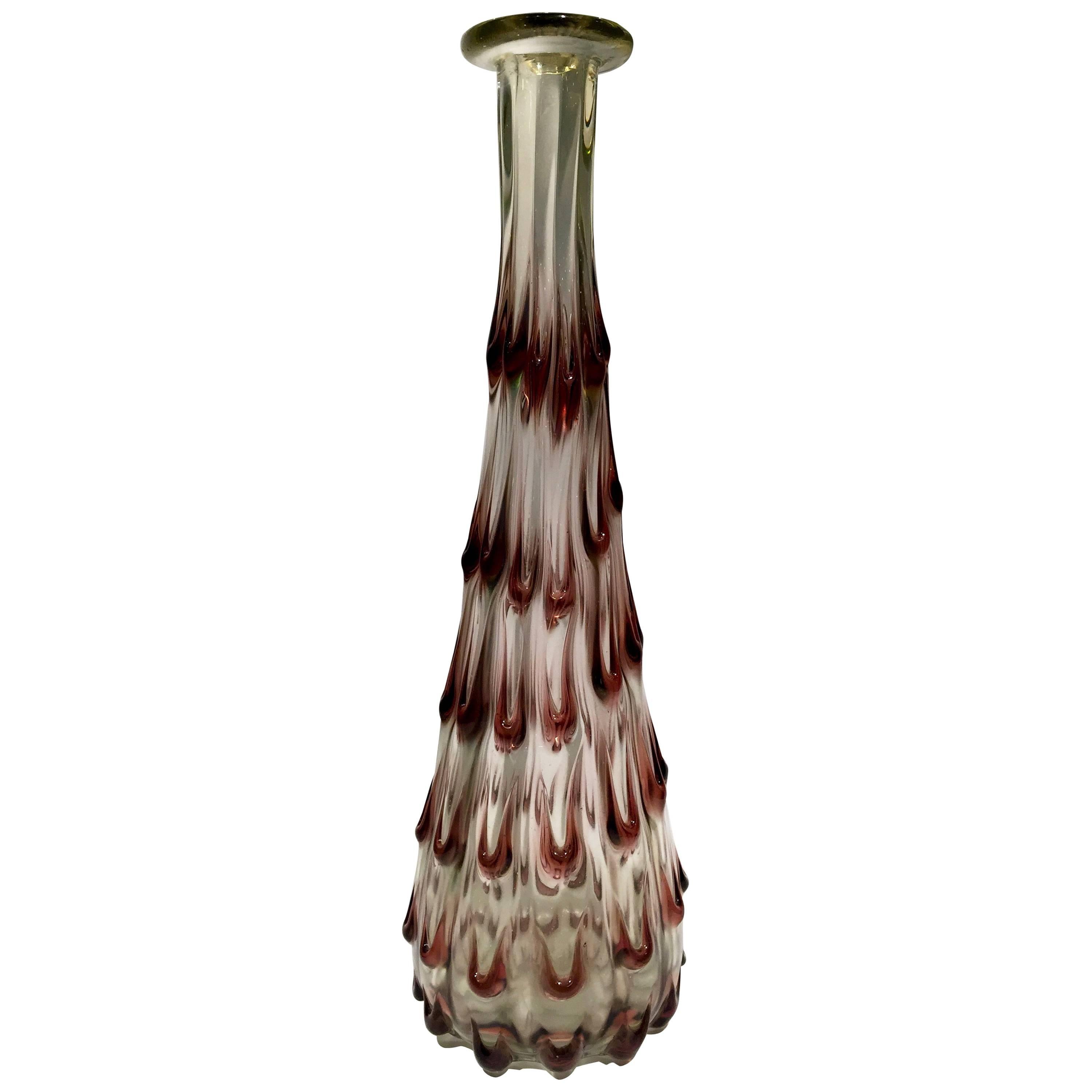 Murano Dino Martens Iridescent Glass Vase, 1950 For Sale