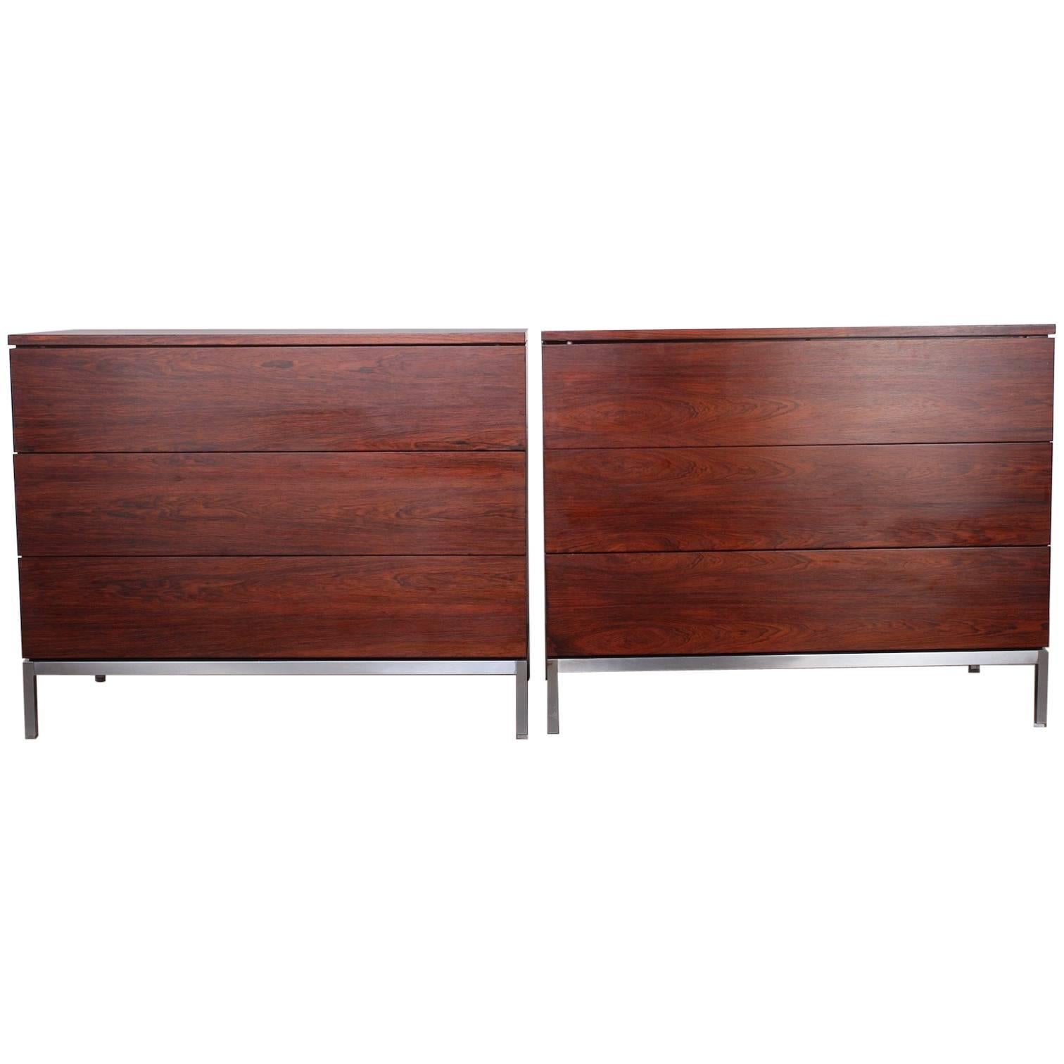 Pair of Rosewood Chests by Florence Knoll