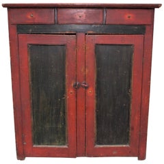 Used 19th Century Cupboard with Original Paint from Vermont
