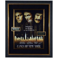 Gangs of New York Cast Autographed Movie Poster Framed Memorabilia Display