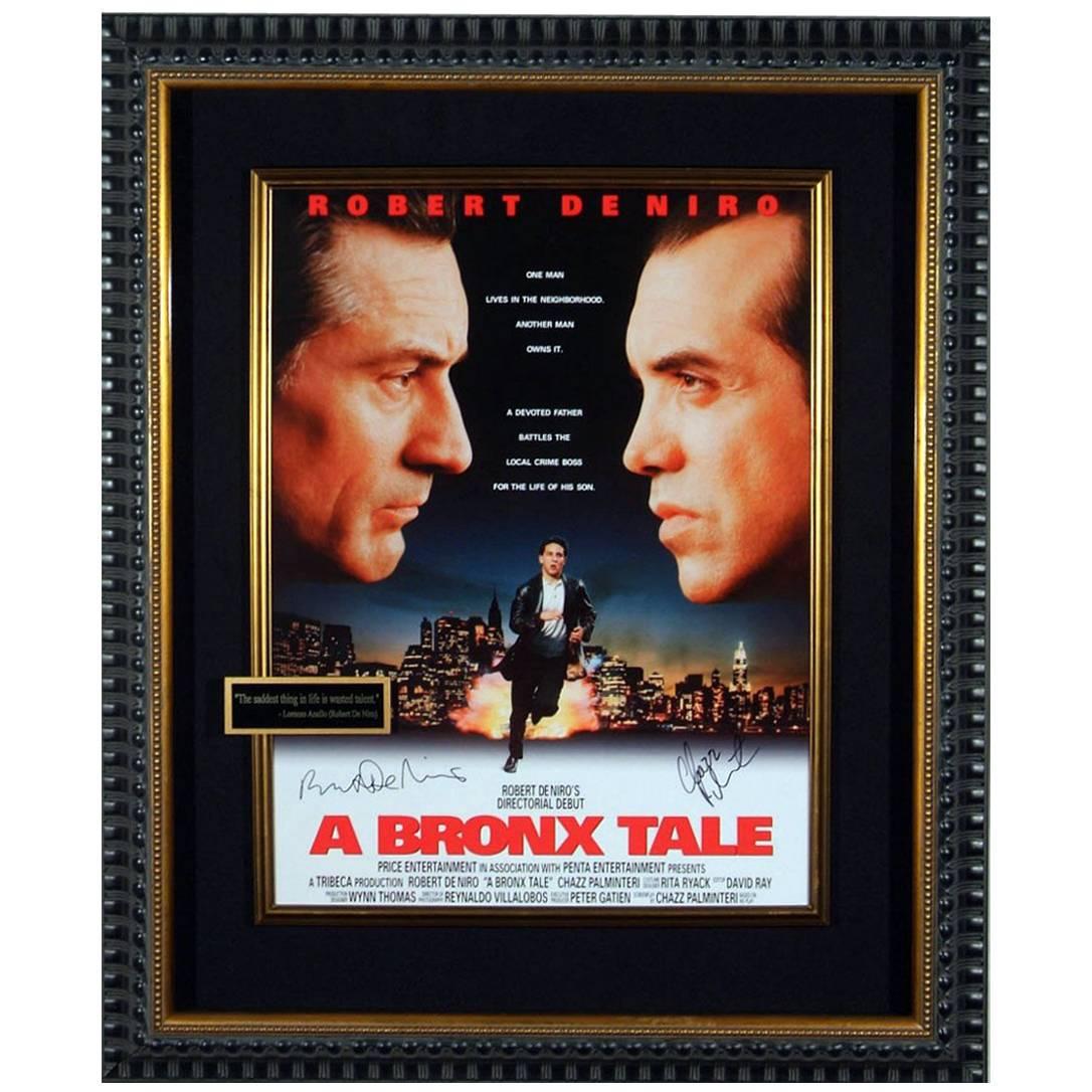Bronx Tale Autographed Movie Poster Framed Memorabilia Display For Sale
