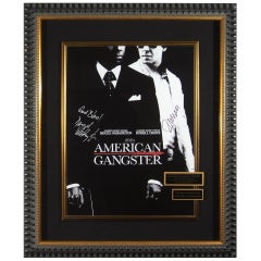American Gangster Autographed Movie Poster Framed Memorabilia Display
