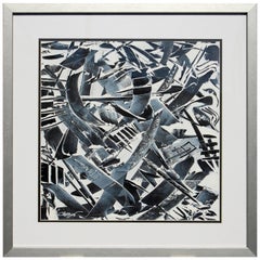 Abstract Painting Titled "Shadow No 9" by Artist Philippe Chambon