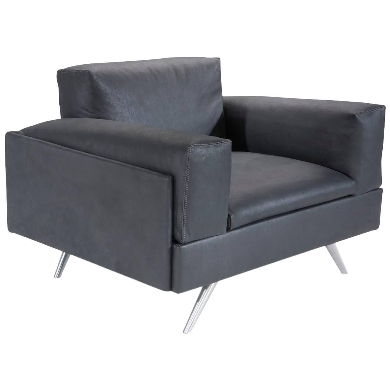 AL Armchair in Black by Luca Scacchetti For Sale
