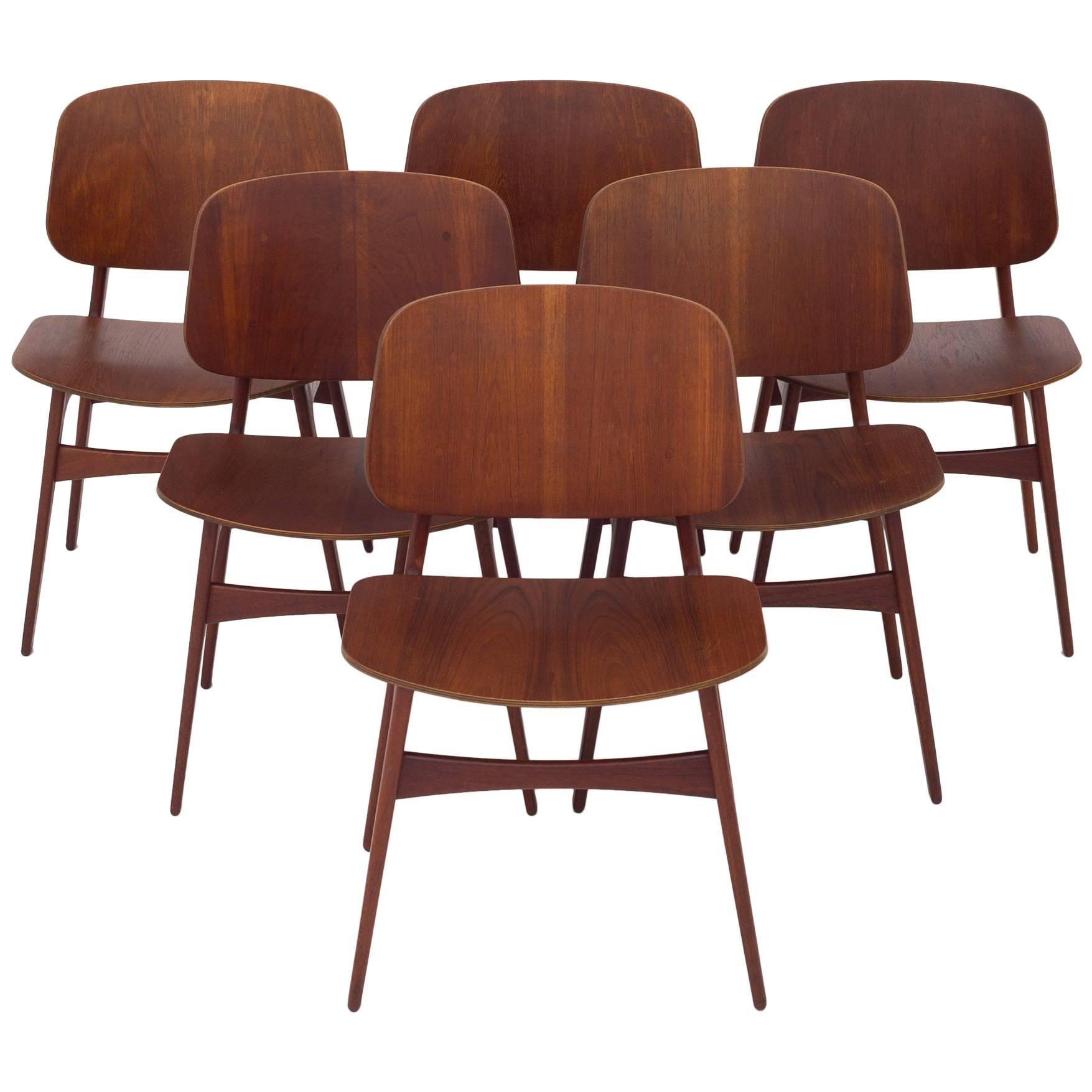 Set of Six Dining Chairs by Børge Mogensen