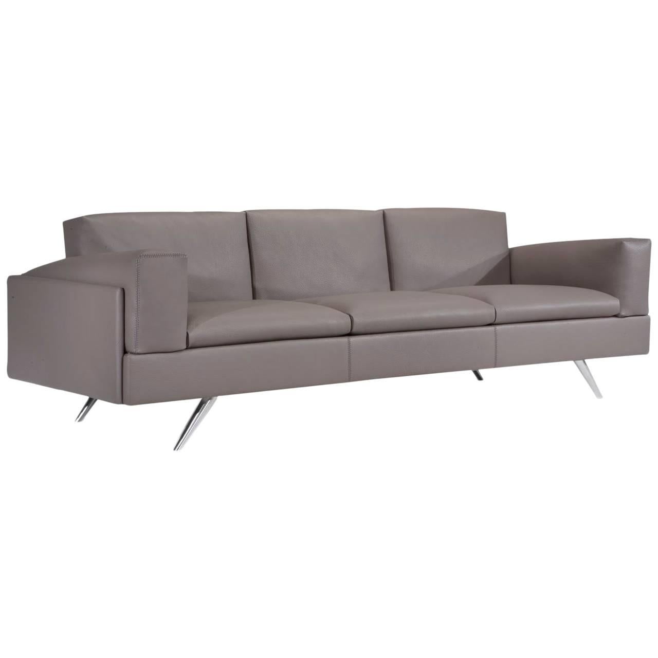 AL Sofa in Brown by Luca Scacchetti For Sale
