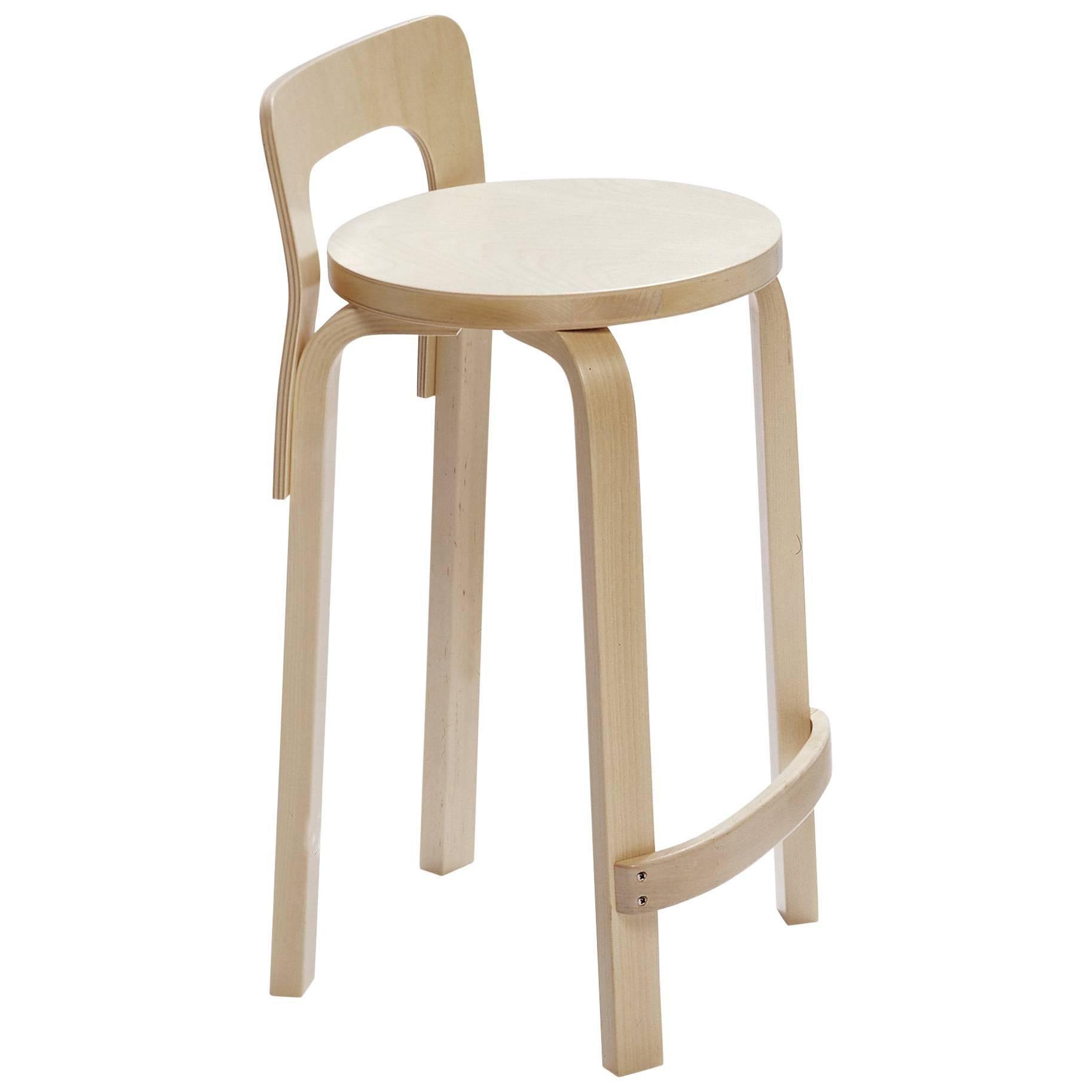 Authentic High Chair K65 in Birch by Alvar Aalto & Artek For Sale