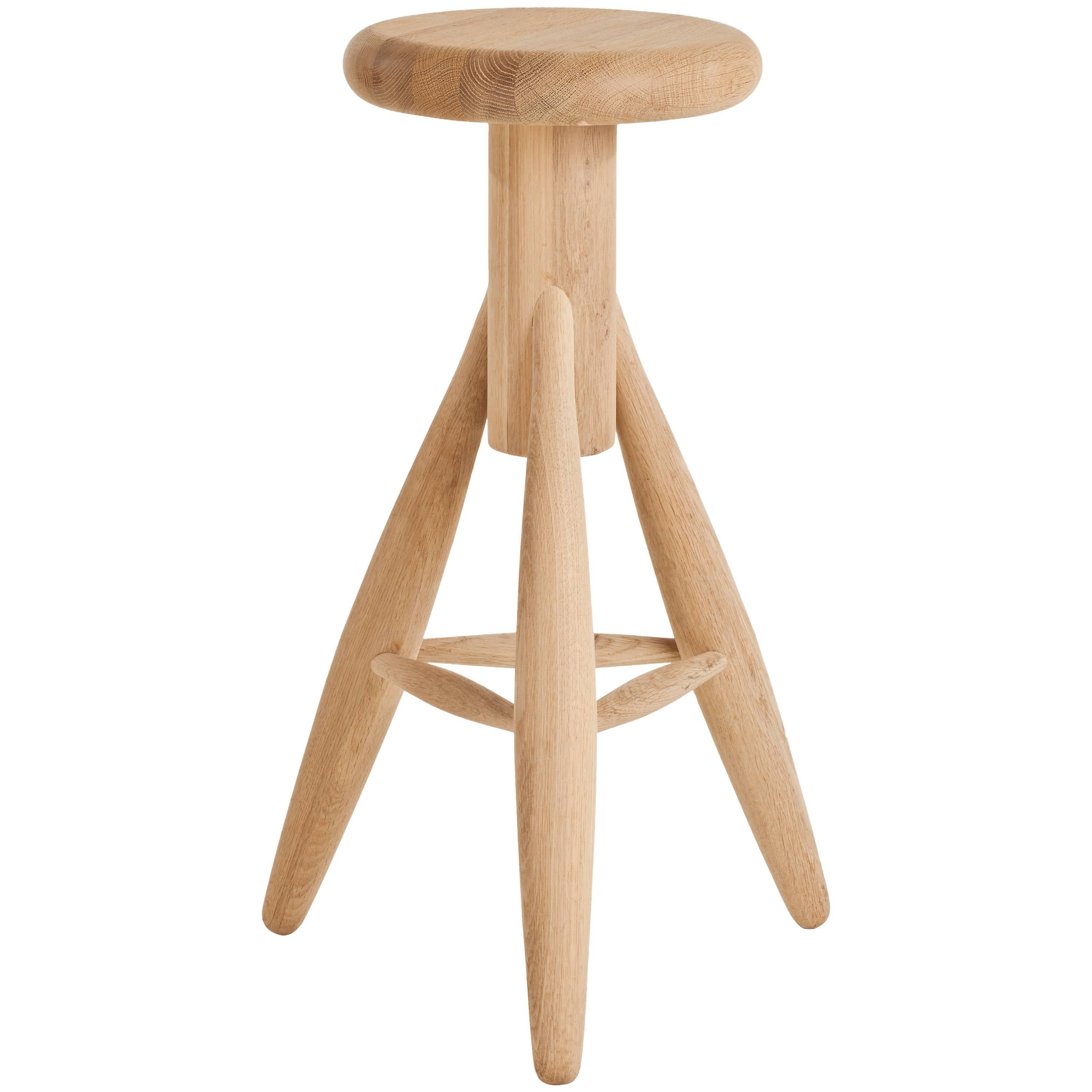 Authentic Rocket Bar Stool in Oak by Eero Aarnio & Artek For Sale