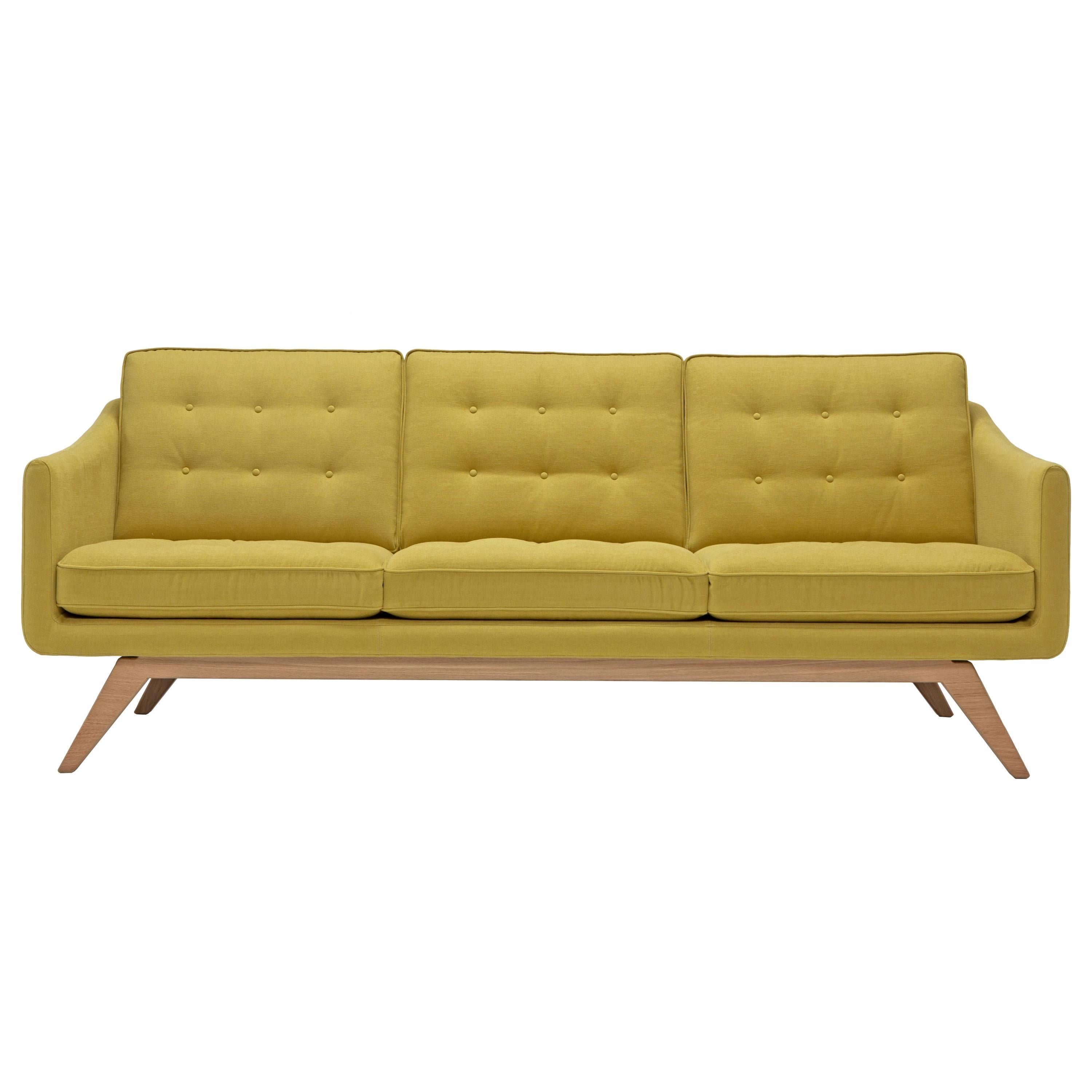 Alvar Sofa in Mustard Yellow by Luca Scacchetti For Sale